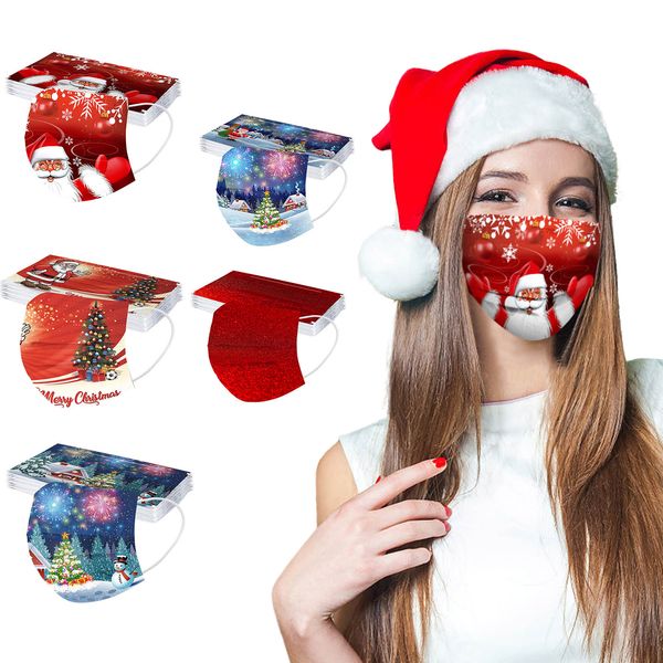 

with christmas 50pc design mouth adults mask disposable face maskfashion masque de protection halloween mascarillas desechables