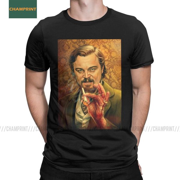 

sport funny django unchained t-shirt for men cotton t shirts tarantino quentin western movie leonardo cowboy dentist short sleeve tees