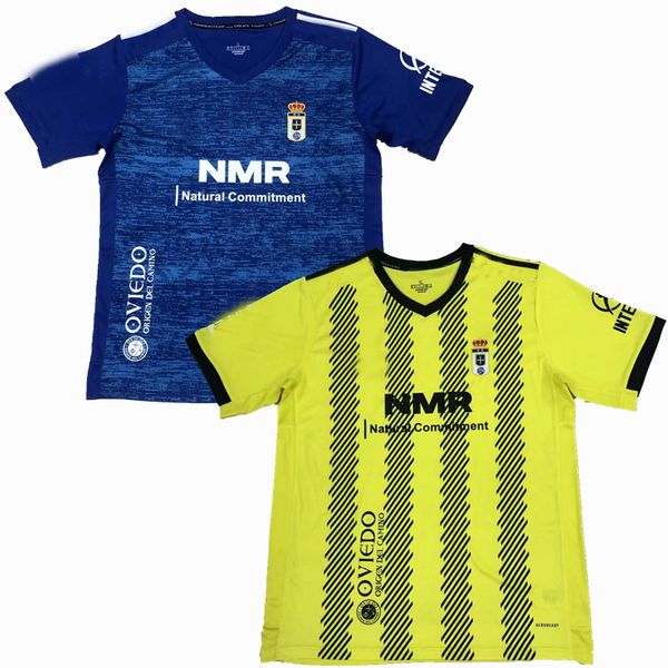 

new 2020 2021 real soccer jerseys oviedo home away 20 21 football shirt, Black;yellow