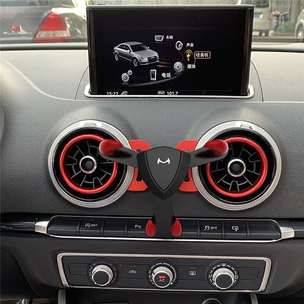 

universal gravity bracket car air vent mount stand cradle holder for audi a1 a3 phone aluminum alloy y shape clip