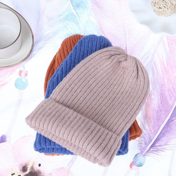 

beanies 2021 ladies winter hat woolen knitted solid color cute girl autumn beanie warm casual1