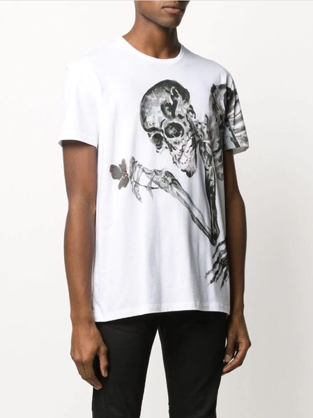 

new short sleeve t-shirt pattern printed fabric soft and comfortable for men and women size s-xxl161, Black