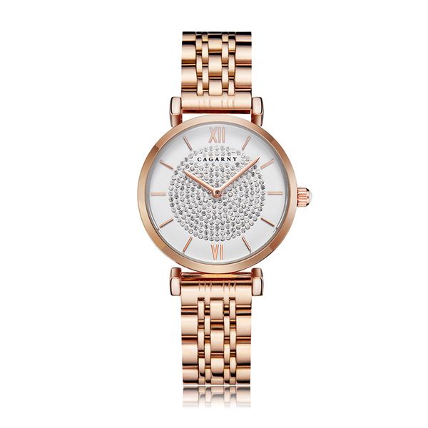 Uhr Frauen Luxus Mode Lässig Diamanten Damen Quarzuhren montre femme Uhr Rose Gold Stainelss Stahl Designer Armbanduhr reloj de lujo