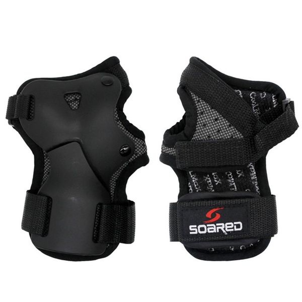 

men women wrist guards support palm pads for inline skating ski snowboard roller gear protection hand protector, Blue;gray