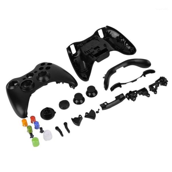 

1 set portable wireless bluetooth gamepad remote controller full housing shell + buttons for tv box 360 black dropshipping1