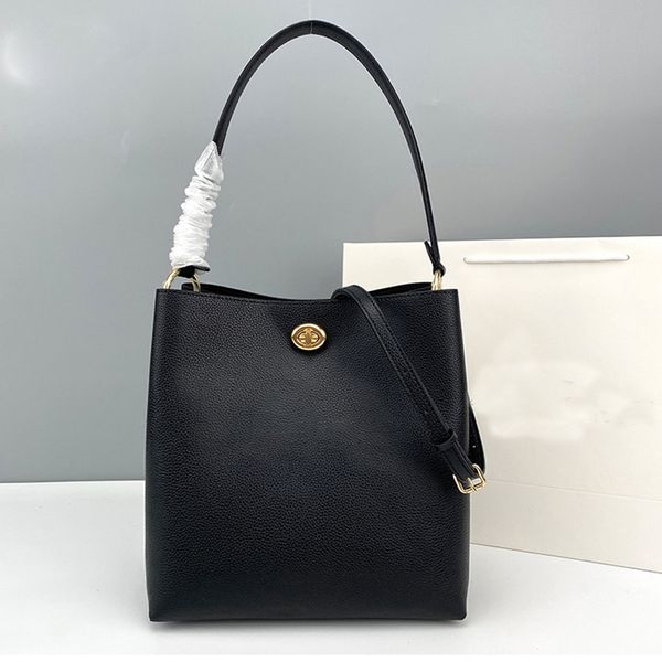 

luxury handbag the new 2020 charlie bucket bag senior shoulder hand feeling restoring ancient ways litchi grain leather handbag