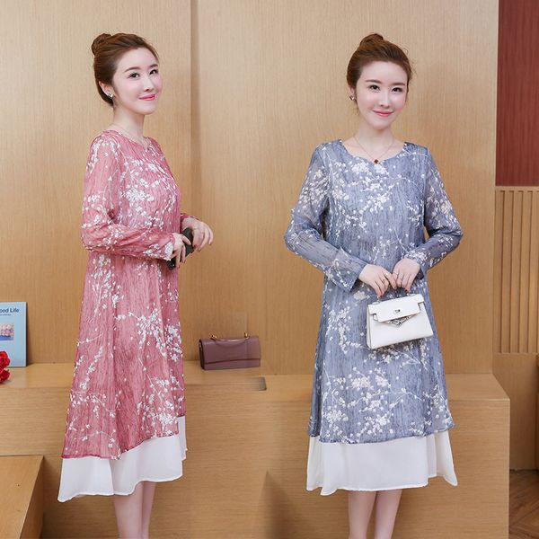 

women plus size blouses fat casual loose long sleeves ladies floral dressed in wear q7kj, Black;gray