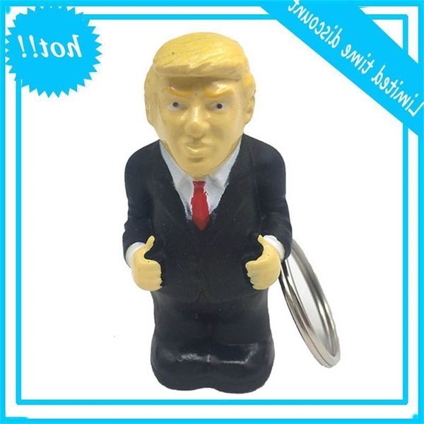 

trendy donald trump keychain overall stress bal car keychains for decompression key gi, Black