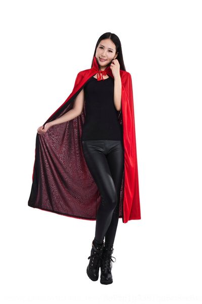 

fs8wz halloween costume death vampire cloak cloakclothing color red black two cape cloak double layer cape dge34