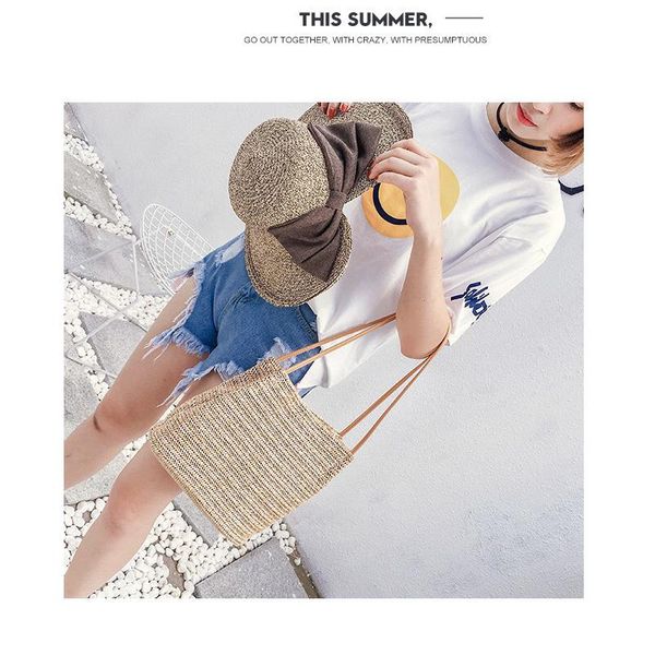

women handbag summer beach bag straw woven handmade knitted straw large capacity totes women shoulder bag bohemia new shopping