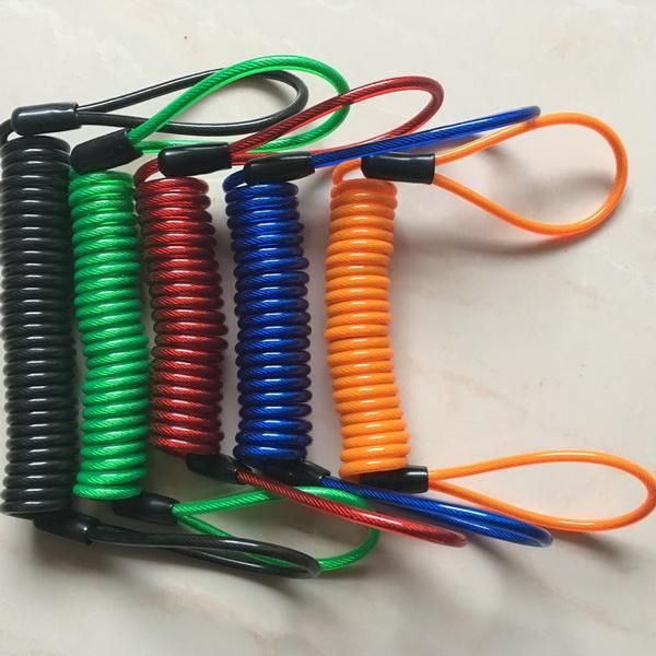 

by dhl 200pcs 1.2m 1.5m motorcycle anti-theft protection security reminder motorbike helmet lock rope disc lock steel wire cable