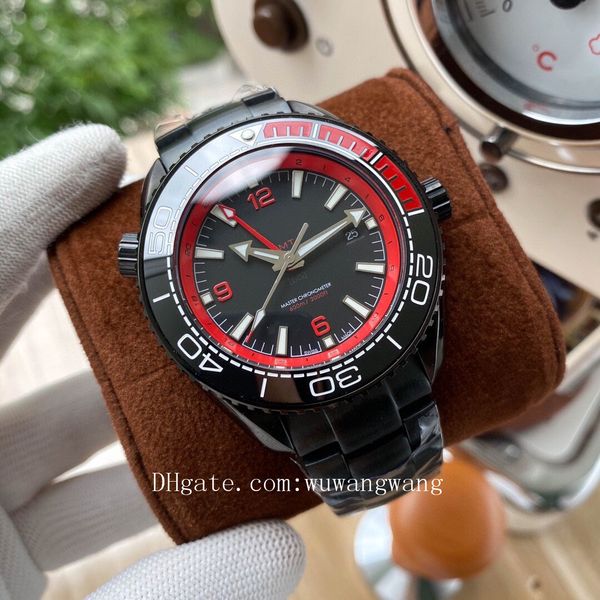

2021 sea boss ceramic bezel watches deep black aqua master terra planet gmt wristwatches ocean james bond 007 mens watch d40605