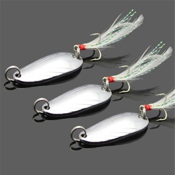 

1pcs 3.4 cm 3g/5g metal spoon fishing lures gold sliver hard bait crankbait artificial spinner bass baits for carp qylauz