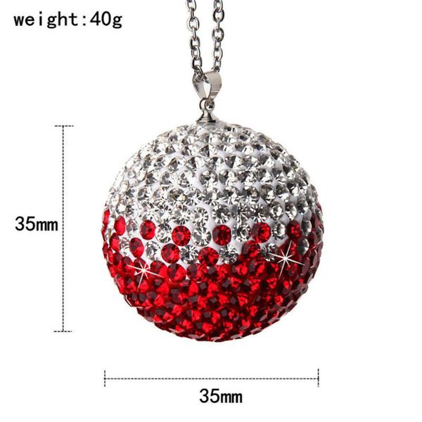 

автомобилей висячие болл вид сзади подвеска украшение bling rhinestone + металл 3.5cm