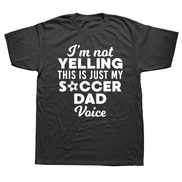 

novelty this is my soccer dad voice father's day gift short sleeves oversized streetwear hip hop printed sport sweatshirt hoodie t shir