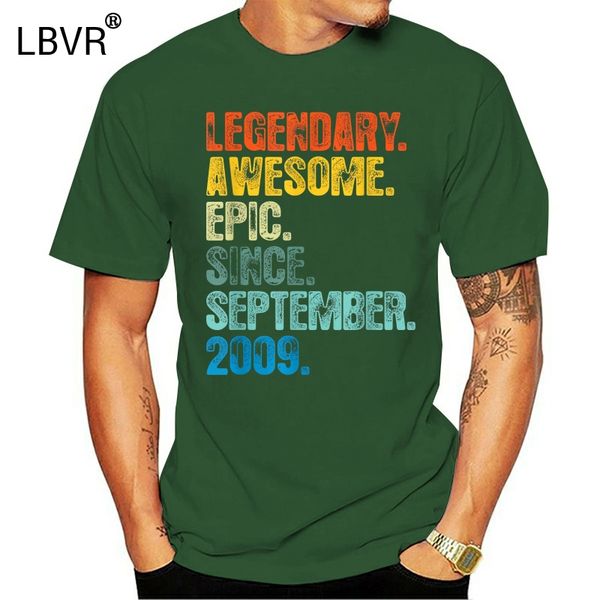 

retro legendary since september 2009 t shirt 10 years old t-shirt tees men's clothing big size:s-xxxl sport hooded sweatshirt hoodie