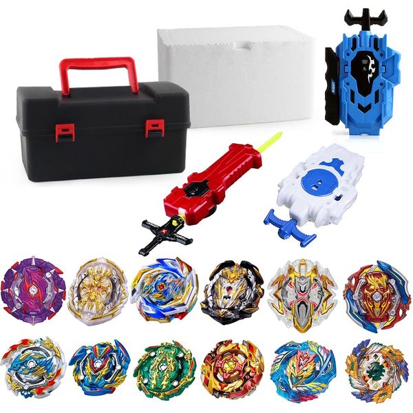 

beyblade burst gt bey blade toy metal funsion bayblade set storage box with launcher plastic box toys for children 1019