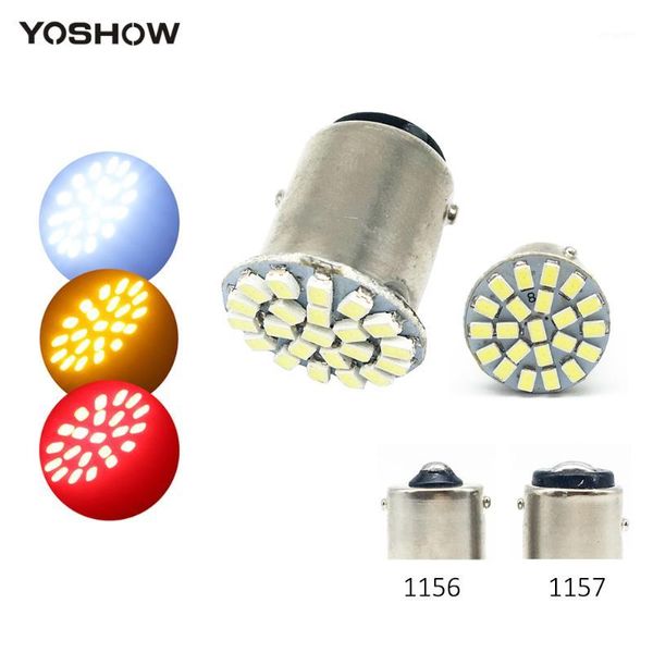 

emergency lights yoshow 50x s25 p21w 1156 ba15s 1206 22 smd led auto car turn lamp tail side styling parking bulb dc12v white yellow red1