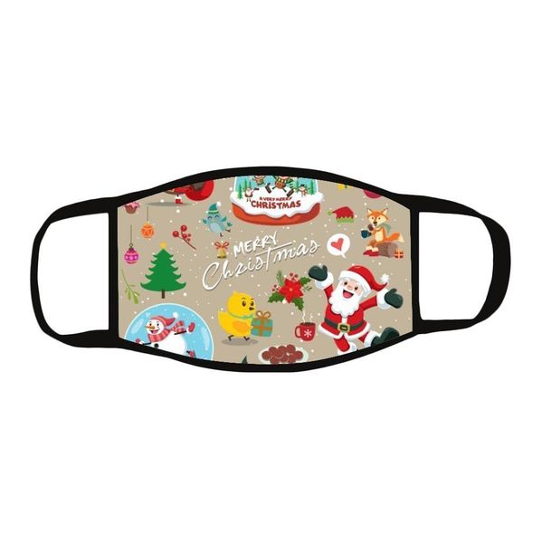 

2021 latest christmas man women cotton 30#1pc party santaclaus print new pollution face masks reusable breathable mask protection new