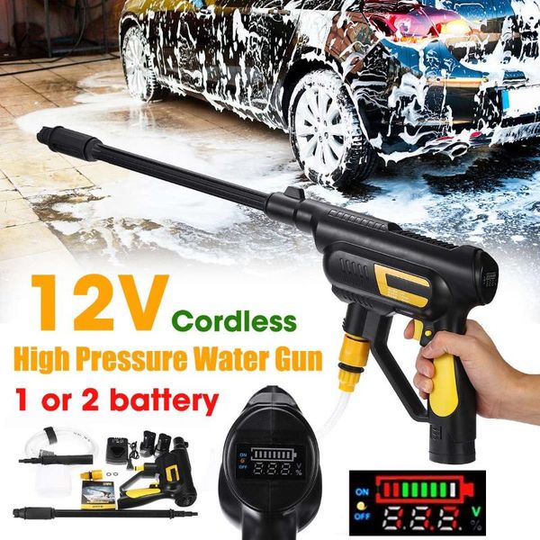 

garden hoses 12v rechargable self-priming high pressure water guns car jet washer sprayer watering spray sprinkler cleaning tool