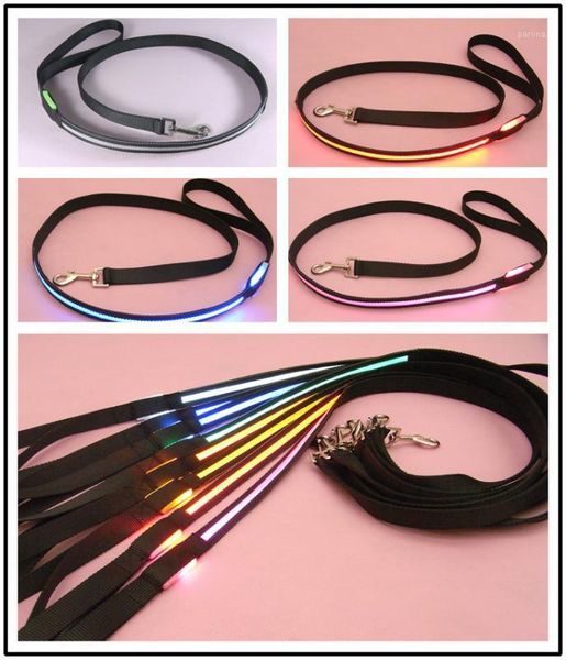 

dog collars & leashes pet products puppy leash rope belt led flashing harness safety lead light nylon dhl 1