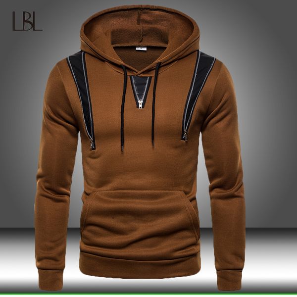 

руна теплый толстовка с капюшоном мужчины с длинным рукавом hip hop streetwear мужские пуловер кофты толстовки мужские casual спортивная top, Black