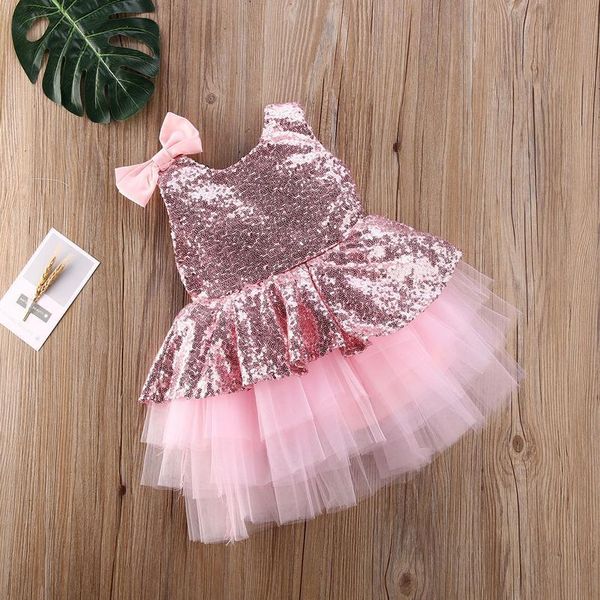 

1-6y toddler infant baby kid girls tutu dress sequins bow princess party wedding birthday dresses for girls christmas r jlllln