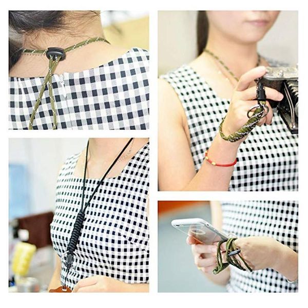 

mobile phone straps military grade utility necklace paracord lanyard keychain whistles cord wrist lanyard for key parach qylstc