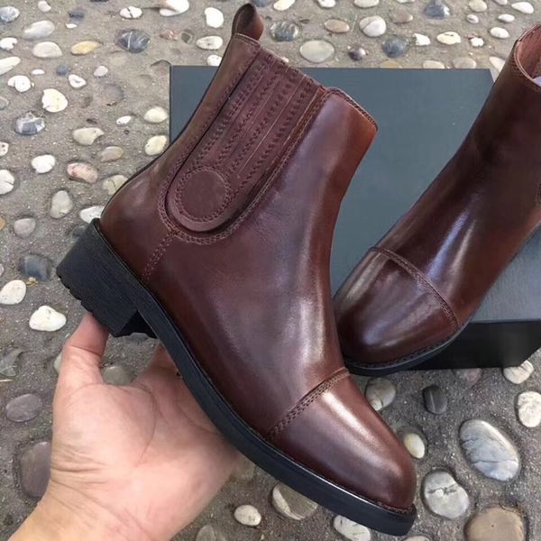 

fashion leather and heavy-duty soles comfortable breathable leisure woman ma ding designer shoes 35-41, Black