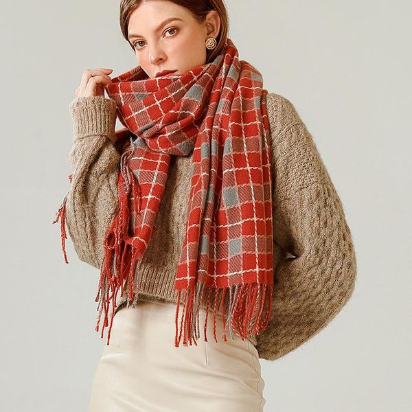 

2020 plaid шарф зимы женщин теплый foulard твердая шарфы вскользь платки кашемира bufandas hombre, Blue;gray