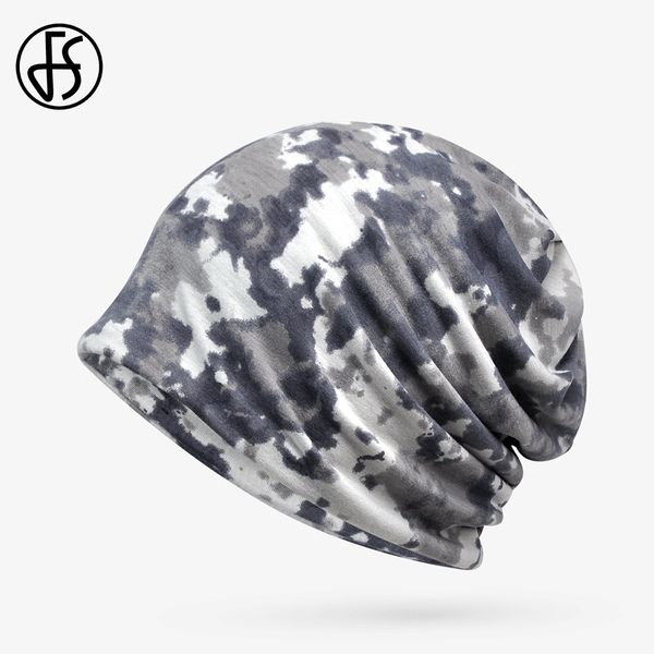 

beanie/skull caps fs autumn winter tie dye slouchy hedging cap for men women gray purple hip hop knitted beanies scarf warm ring 2021, Blue;gray