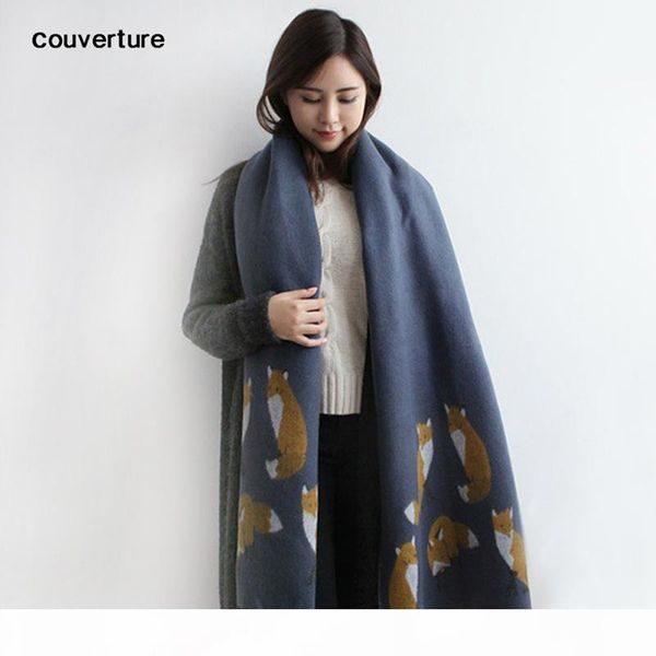 

2020 мода женщины кашемировые шарф женские одеяло шарфы животные печатают шал foblars femme bandana sjaal szali, Blue;gray