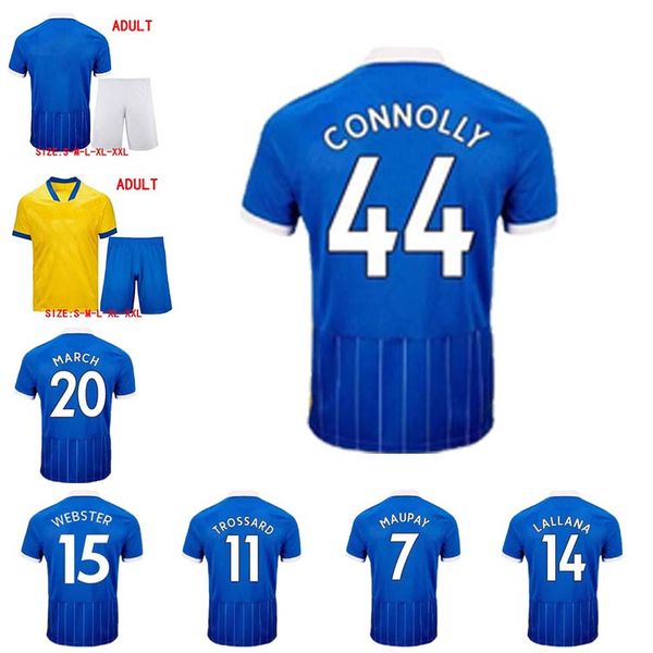 

men + kids kit soccer jerseys 2021 maupay trossard connolly murray 2021 and kid lallana rodriguez football shirt, Black;yellow