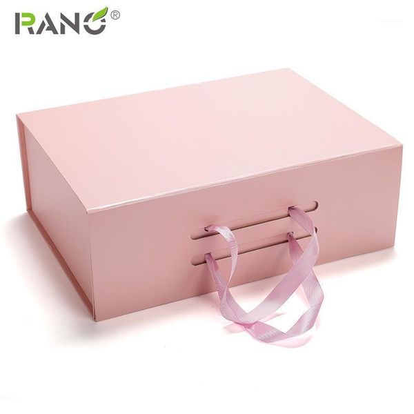 

gift wrap rano rn1001 1pcs the spot size luxury black/white/pink / grey strong paper cardboard shoe foldable box1