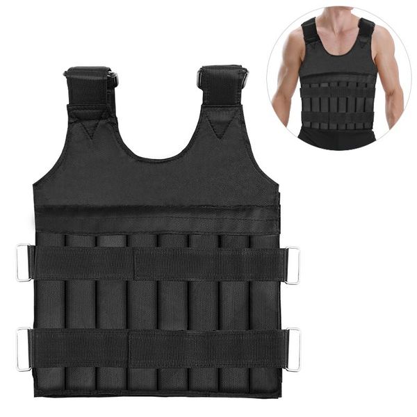 

max loading 15kg weighted vest for boxing training workout fitness equipment adjustable waistcoat jacket sand clothing (empty)