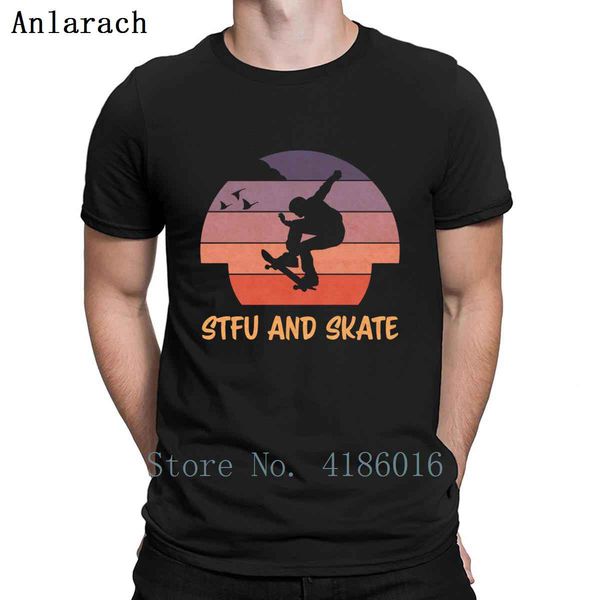 

stfu and skate sunset skater fashion t shirt cotton summer letter s-4xl designs basic clothing famous shirt sport hooded sweatshirt hoodie