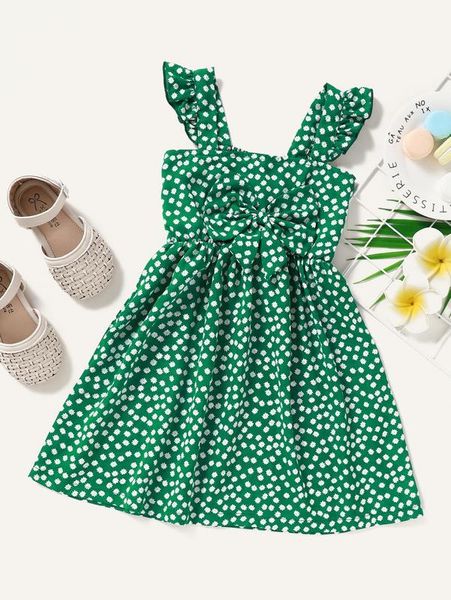 

toddler girls ditsy floral print bow front cami dress she, Red;yellow