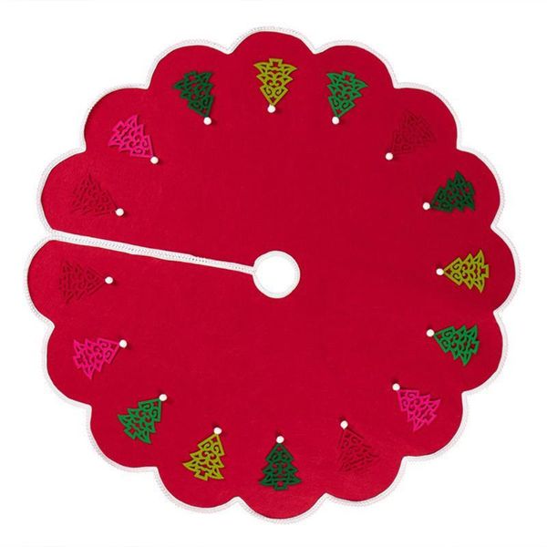 

christmas tree skirt red mat holiday skirts for home party props creates christmas atmosphere embellishment
