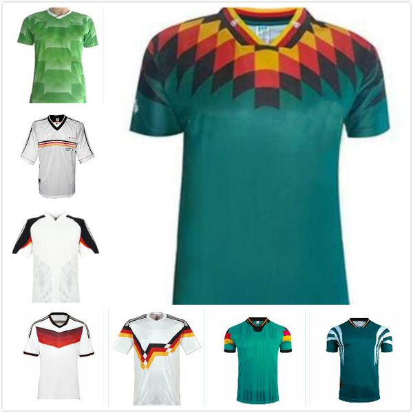 

kalkbrenner matthäus klinsmann muller ballack moller retro soccer jerseys 1990 1996 1998 2006 2014 men retro football shirt classic vintage, Black;yellow