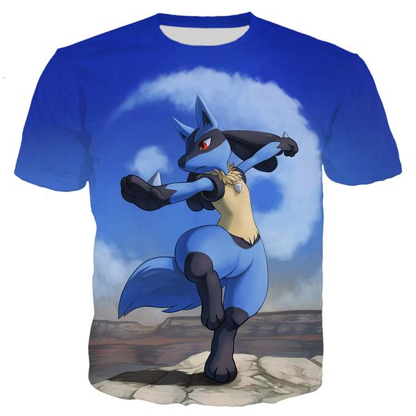 

new cool anime lucario 3d print shirts horror aesthetic hippie men clothing