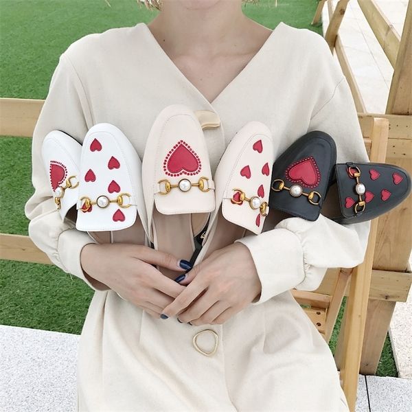 

women mules summer slippers flip flops heart shape women beach summer slippers mules shoes women sandalias mujer y200423, Black