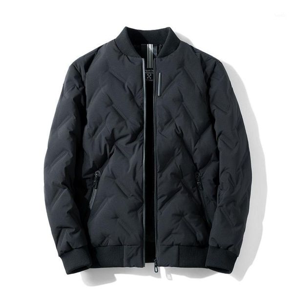 

men's down jacket lightweight winter coat mid-length1, Black