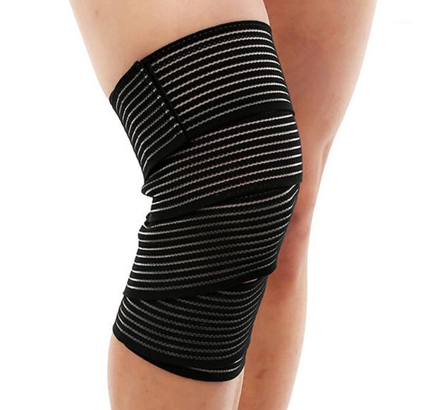 

a1pcs high elastic bandage knee support pad warm running outdoor sports leggings anti-sprain protect gear leg wrist wrap1, Black;gray