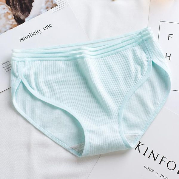 

women's panties tj-tianjun thread cotton sports briefs mid waist solid color skin friendly and breathable ribbon of trousers tjt15, Black;pink