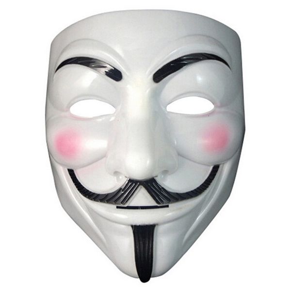 

halloween vendetta anonymous mask of guy fancy fawkes dress costume white yellow 2 colors