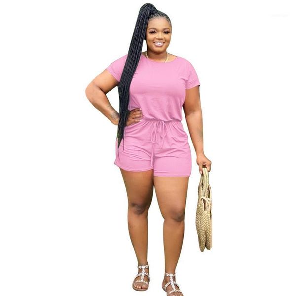 

women's jumpsuits & rompers zoctuo solid casual jumpsuit short sleeve and for women lace up womens playsuit o-neck sexy1, Black;white