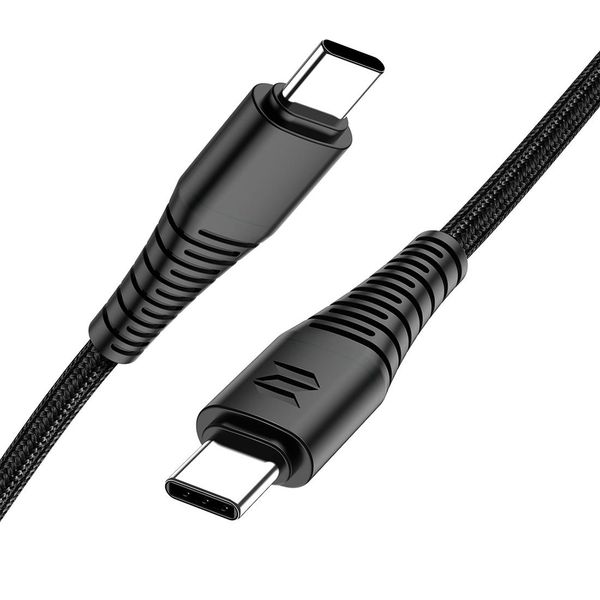

rock z11 3a type-c usb-c to type-c hi-tensile sync round charging cable length 100cm