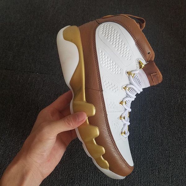 

mens men 9 mop melo gold and brown 302370 -122 boy basketball 9s designer luxury running shoes sports sneakers come with box, Black