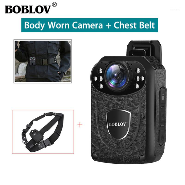 

boblov kj21 body worn camera with chest belt 1296p dvr video security cam ir night vision wearable mini camcorders camera1
