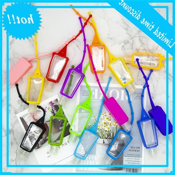 

8 colors hand sanitizer silicone case package sub shampoo shower gel makeup container cleanser liquid with empty bottle